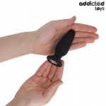 ADDICTED TOYS - KOREK ANALNY Z KOLCZYKIEM ROZMIAR M 10,4 CM